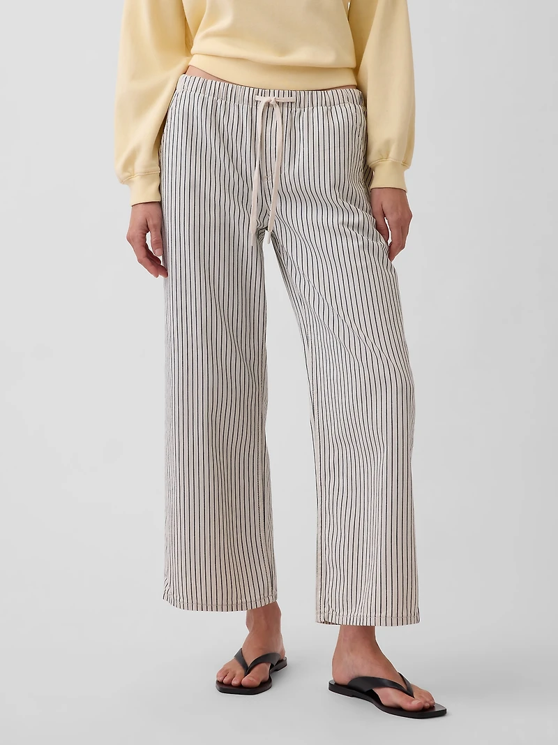 Low Rise '90s Loose Easy Crop Stripe Jeans