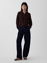 CashSoft Relaxed Polo Sweater