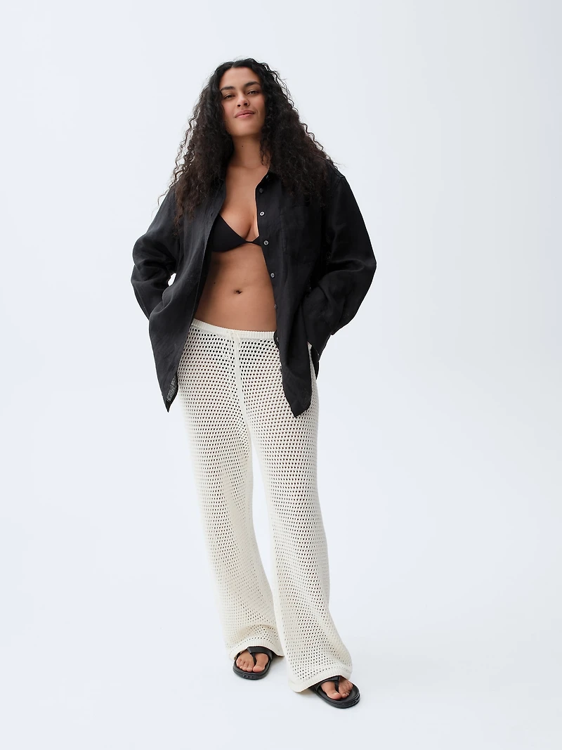 100% Cotton Crochet Sweater Pants