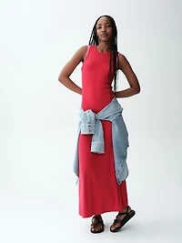 Modern Rib Shelf-Bra Maxi Dress