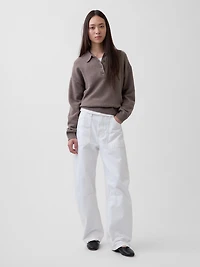 CashSoft Relaxed Polo Sweater