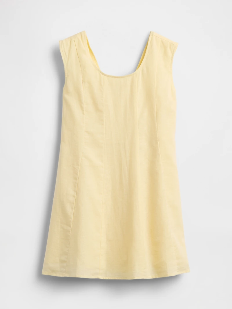 Kids Linen-Cotton Scoop Neck Dress