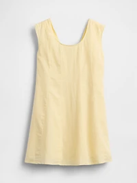 Kids Linen-Cotton Scoop Neck Dress