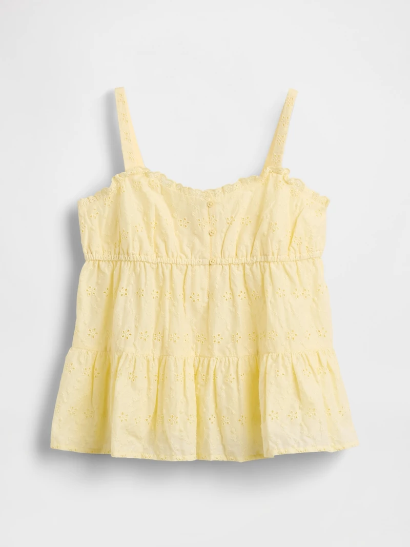 Kids Tiered Eyelet Tank Top