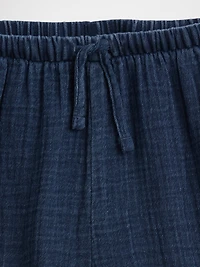 Kids Cotton Gauze Denim Easy Ruffle Shorts