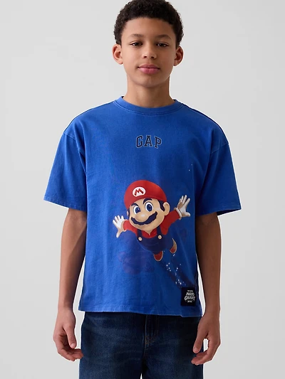 Kids Super Mario Relaxed Graphic T-Shirt