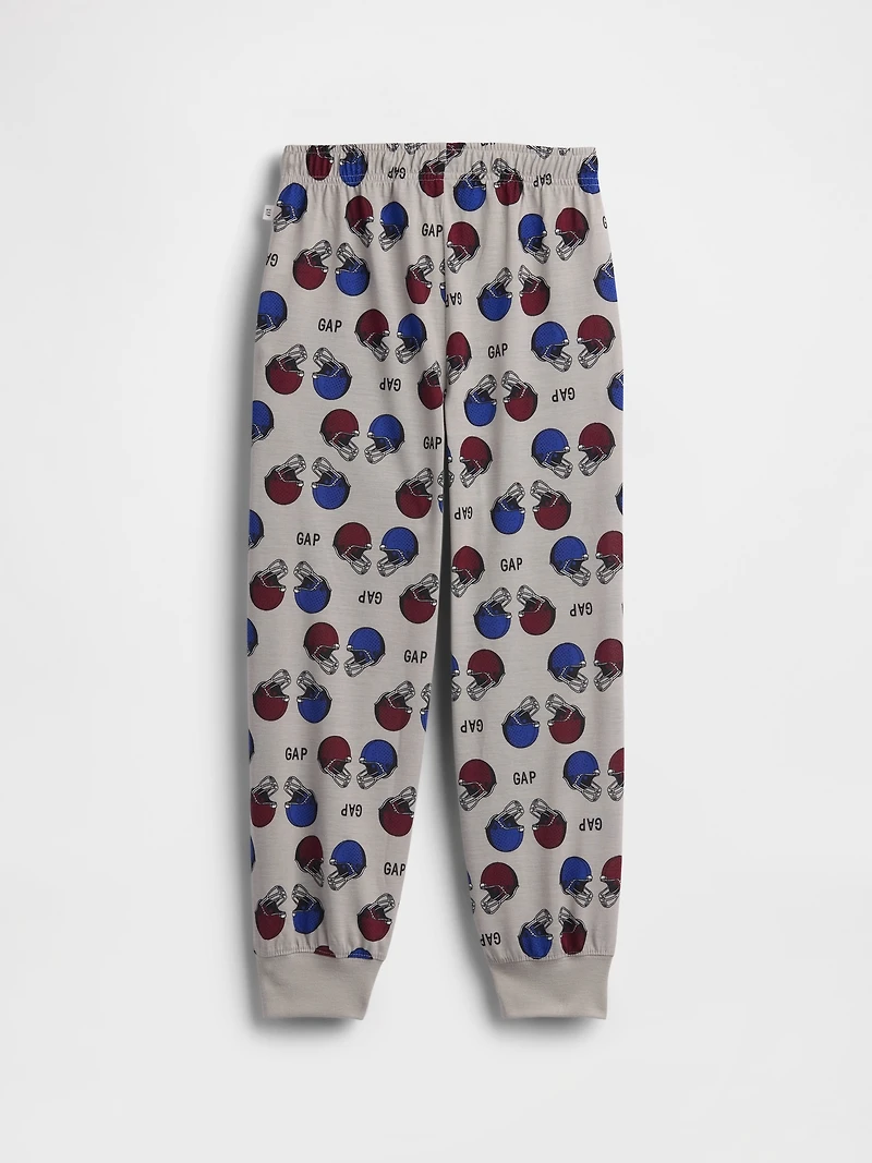 Kids Recycled Football Logo PJ Joggers