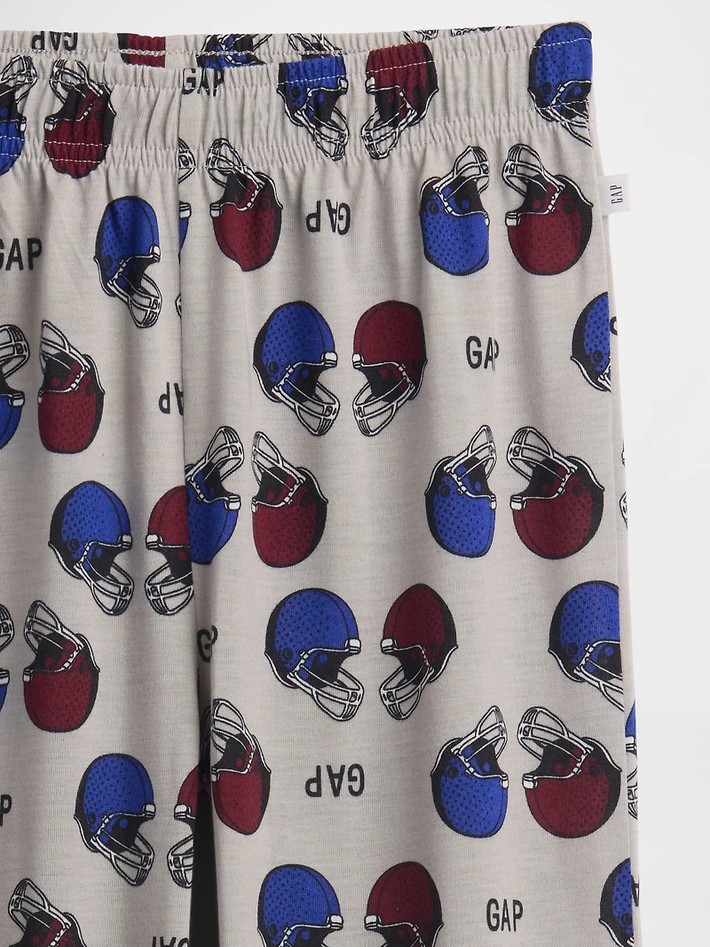 Kids Recycled Football Logo PJ Joggers