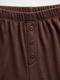 Mini Rib Wide-Leg PJ Pants