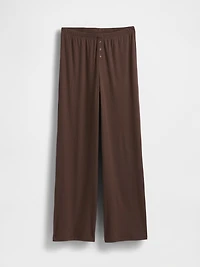 Mini Rib Wide-Leg PJ Pants