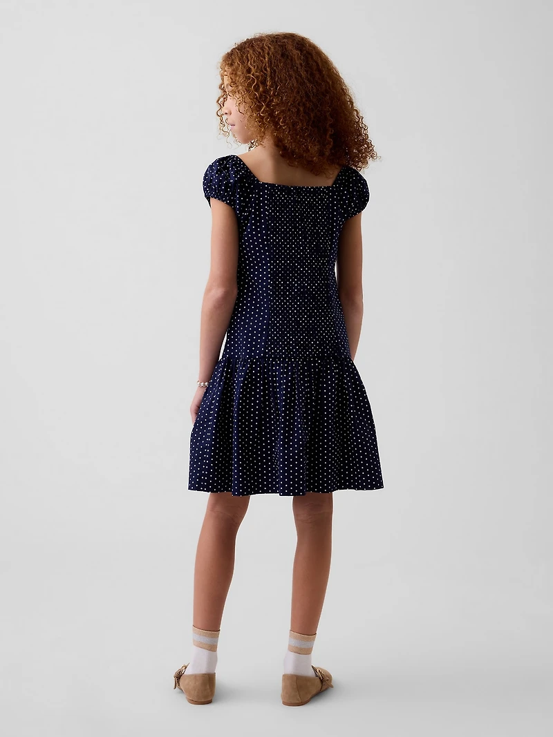 Kids Polka Dot Drop-Waist Dress