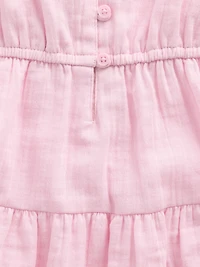 Kids Cotton Gauze Tiered Tank Top