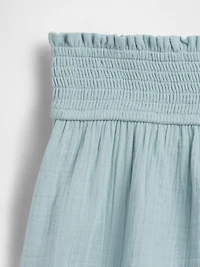 Kids Cotton Gauze Butterfly-Hem Shorts