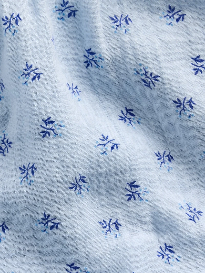 Kids Cotton Gauze Easy Ruffle Shorts