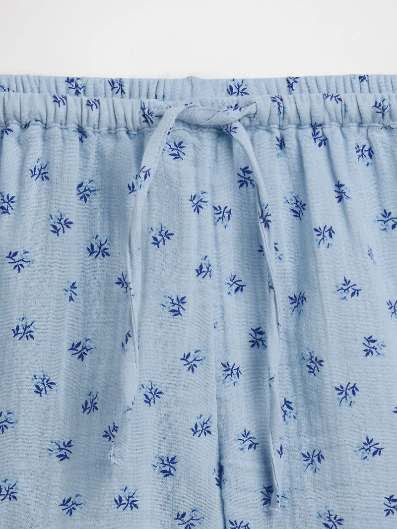 Kids Cotton Gauze Easy Ruffle Shorts