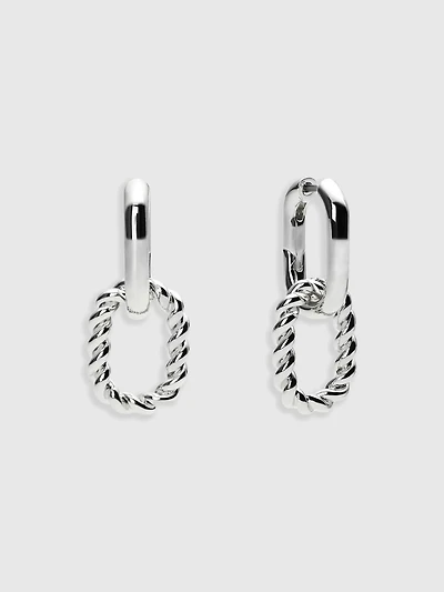 Ana Luisa Ash Silver Double Hoop Earrings