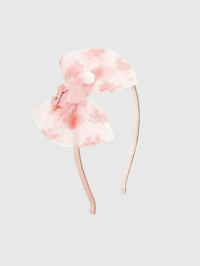 Sweet Wink Honey Bunny Easter Tulle Bow Headband