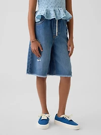 Kids Low Rise UltraSoft Easy Longline Denim Shorts