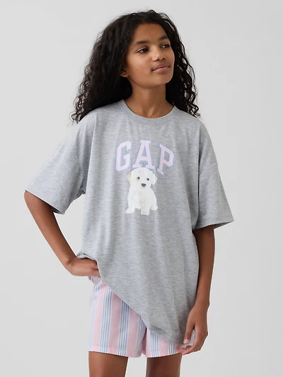 Kids Recycled Oversized Graphic Logo PJ T-Shirt
