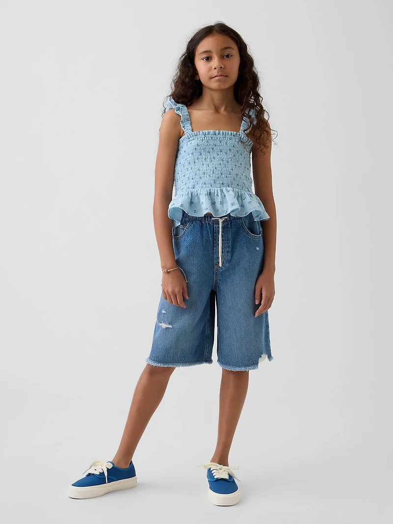 Kids Low Rise UltraSoft Easy Longline Denim Shorts
