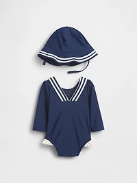 Baby Sailor Rash Guard Swim Set