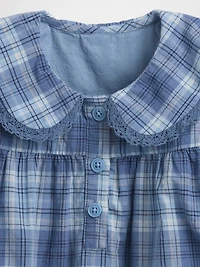 Baby Plaid Ruffle Collar Dress