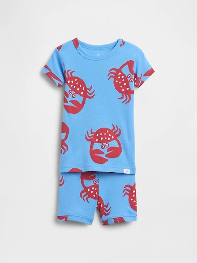 Baby & Toddler Organic Brushed Cotton Crab PJ Short Set