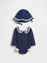 Baby Sailor Rash Guard Swim Set