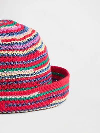 Knit Stripe Bucket Hat