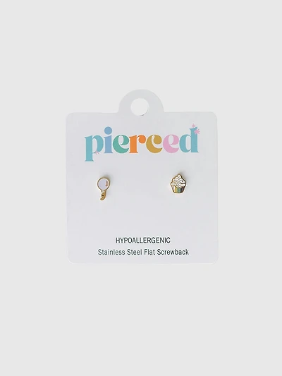 Pierced Co Birthday Party Screwback Earrings