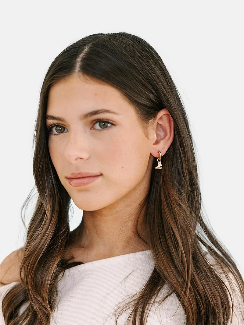 Pierced Co Ice Skate Charm For Huggie Earrings