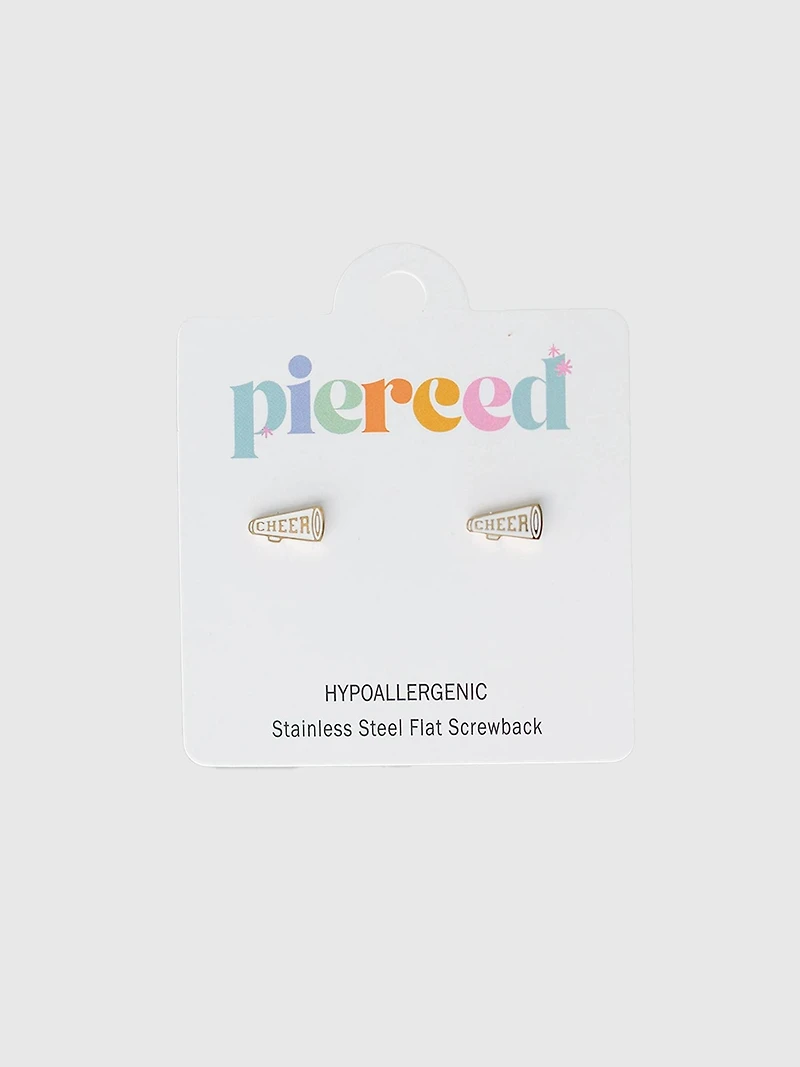 Pierced Co Megaphone Screwback Earrings