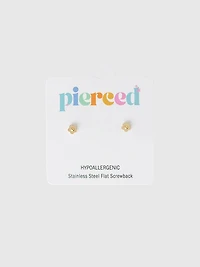 Pierced Co Tiny Classic Flower Screwback Earrings