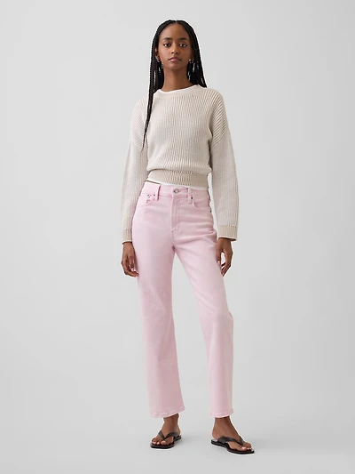 High Rise '90s Slim Straight Crop Jeans