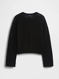 100% Cotton Crochet Relaxed Sweater