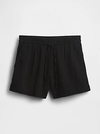 4" Mid Rise Cotton Gauze Easy Shorts