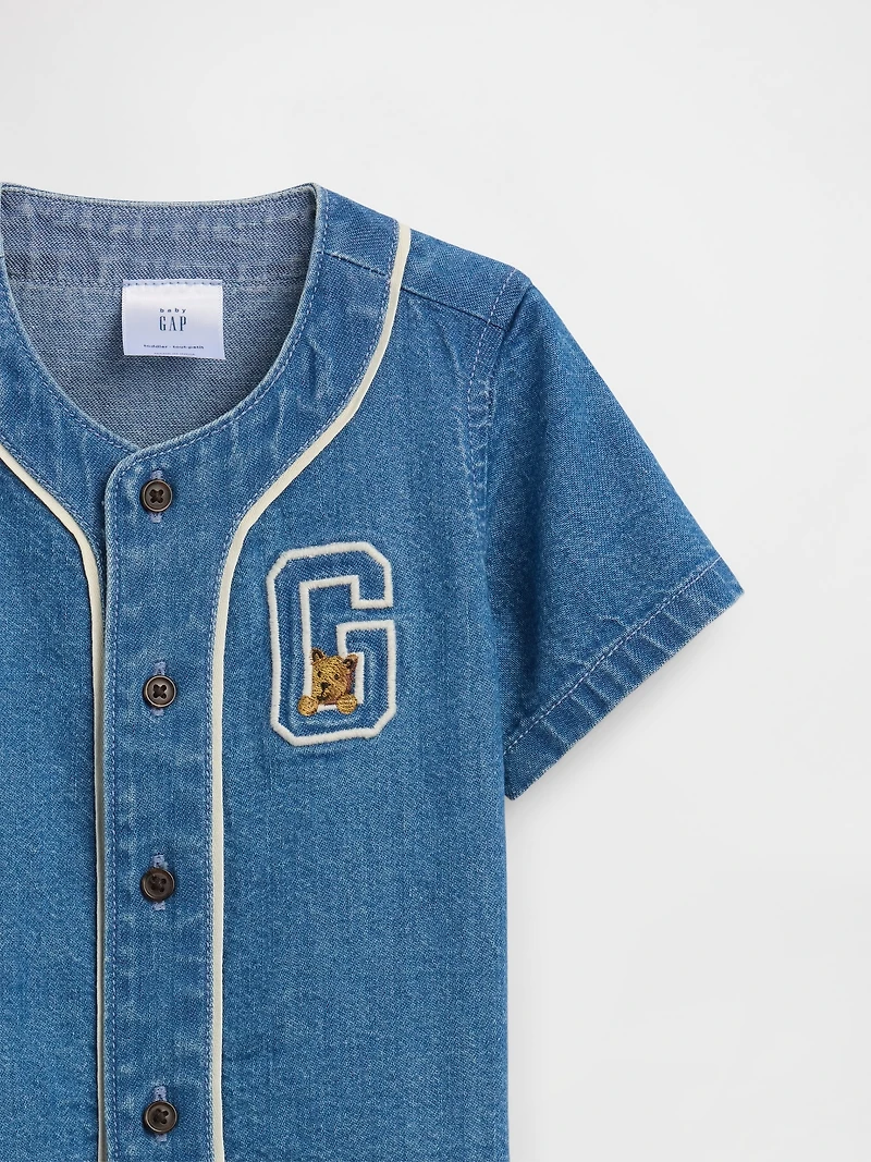 Baby Denim Varsity Outfit Set