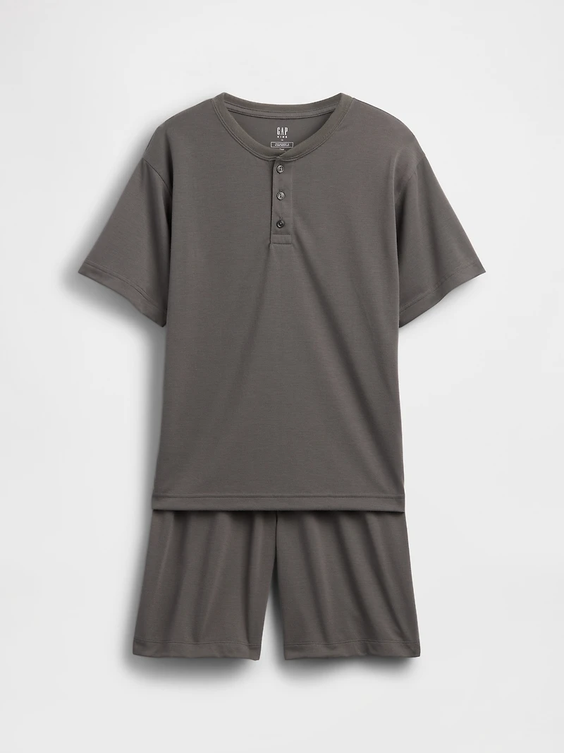 Kids Recycled Henley PJ Set