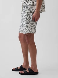 Keith Haring Textured Easy Shorts