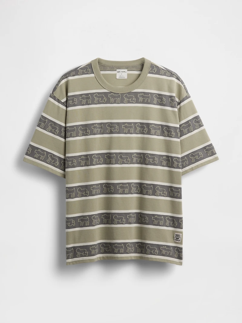 Keith Haring Oversized Stripe T-Shirt
