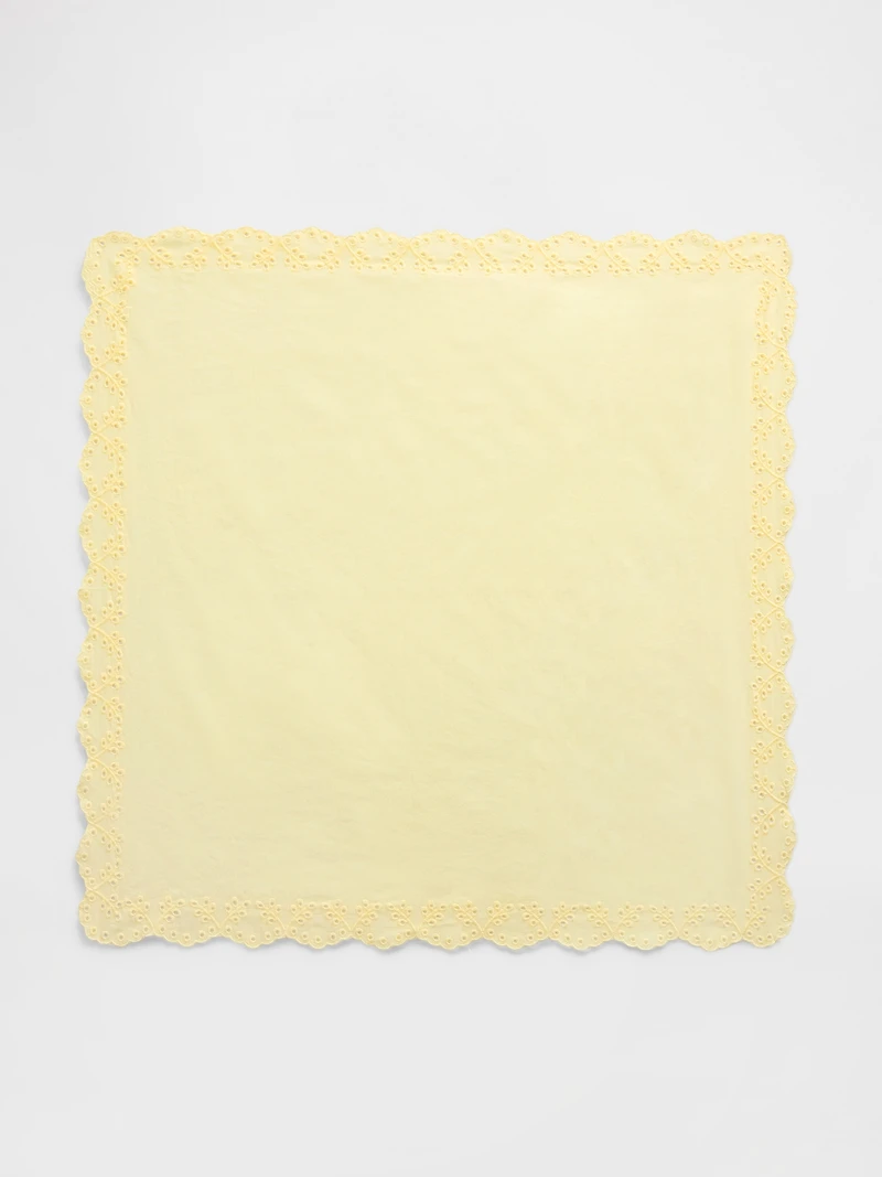 100% Cotton Eyelet Bandana Scarf