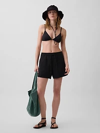 4" Mid Rise Cotton Gauze Easy Shorts