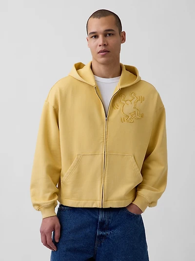 Keith Haring Heavyweight Crop Zip Hoodie