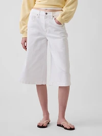 High Rise Culotte Jeans
