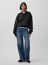 Adult Heavyweight Oversized Polo Sweatshirt