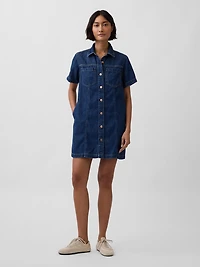 UltraSoft Denim Mini Shirtdress