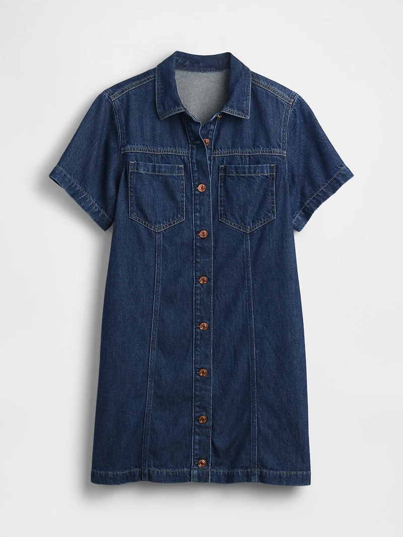 UltraSoft Denim Mini Shirtdress