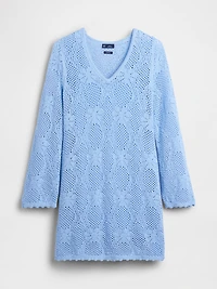 Pointelle Mini Sweater Dress