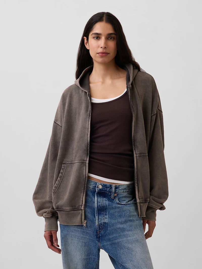 Adult Heavyweight Oversized Zip Hoodie