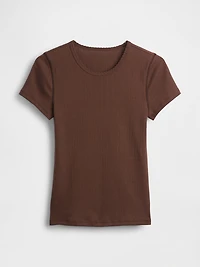 Pointelle Crewneck T-Shirt